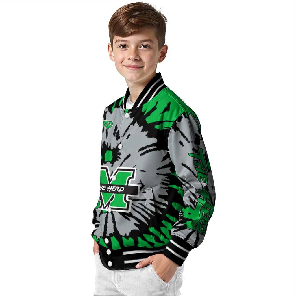 customized marshall thundering herd burst splatter green varsity jacket trendy customized marshall thundering herd burst splatter green varsity jacket trendy