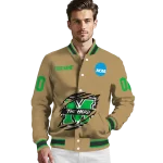 customized marshall thundering herd claw effect beige varsity jacket best selling