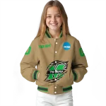 customized marshall thundering herd claw effect beige varsity jacket best selling