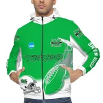 customized marshall thundering herd football flame green white windbreaker jacket best selling
