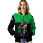 customized marshall thundering herd groot football green black bomber jacket best selling