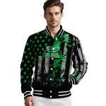 customized marshall thundering herd star stripes green black varsity jacket best selling