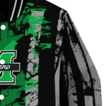 customized marshall thundering herd star stripes green black varsity jacket best selling