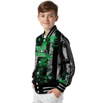 customized marshall thundering herd star stripes green black varsity jacket best selling