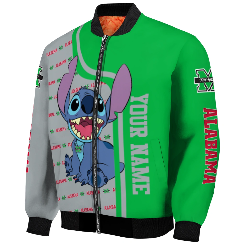 customized marshall thundering herd stitch laughing green bomber jacket fashion forward customized marshall thundering herd stitch laughing green bomber jacket fashion forward