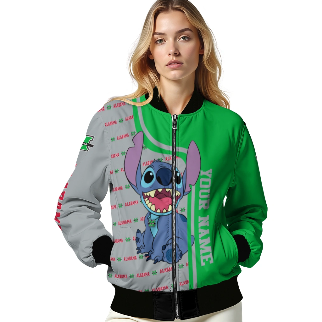 customized marshall thundering herd stitch laughing green bomber jacket latest model customized marshall thundering herd stitch laughing green bomber jacket latest model