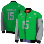 customized marshall thundering herd team patch green bomber jacket best selling