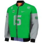 customized marshall thundering herd team patch green bomber jacket best selling
