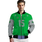 customized marshall thundering herd team patch green bomber jacket best selling