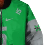 customized marshall thundering herd team patch green bomber jacket best selling