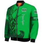 customized marshall thundering herd tribal deer art green bomber jacket best selling