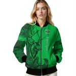 customized marshall thundering herd tribal deer art green bomber jacket best selling