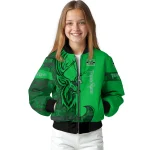 customized marshall thundering herd tribal deer art green bomber jacket best selling