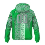 customized marshall thundering herd tribal swirls green windbreaker jacket best selling