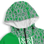 customized marshall thundering herd tribal swirls green windbreaker jacket best selling