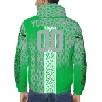 customized marshall thundering herd tribal swirls green windbreaker jacket best selling