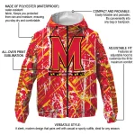 customized maryland terrapins brushstroke pattern red windbreaker jacket best selling