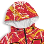 customized maryland terrapins brushstroke pattern red windbreaker jacket best selling