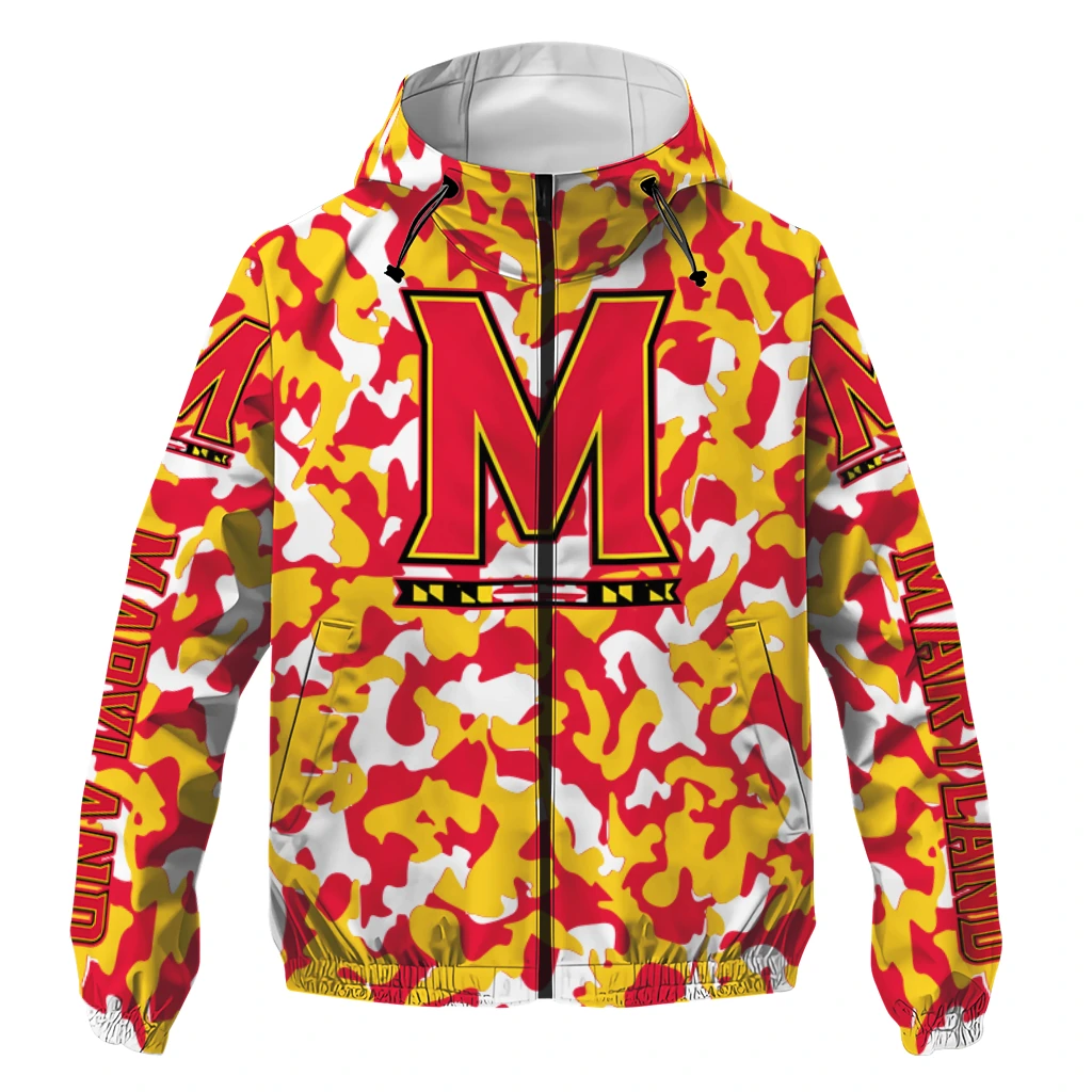 customized maryland terrapins camouflage mashup red windbreaker jacket best selling customized maryland terrapins camouflage mashup red windbreaker jacket best selling