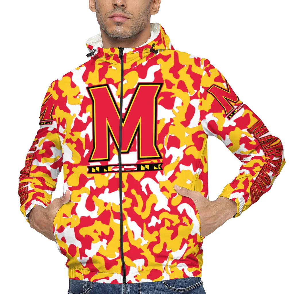 customized maryland terrapins camouflage mashup red windbreaker jacket top rated customized maryland terrapins camouflage mashup red windbreaker jacket top rated