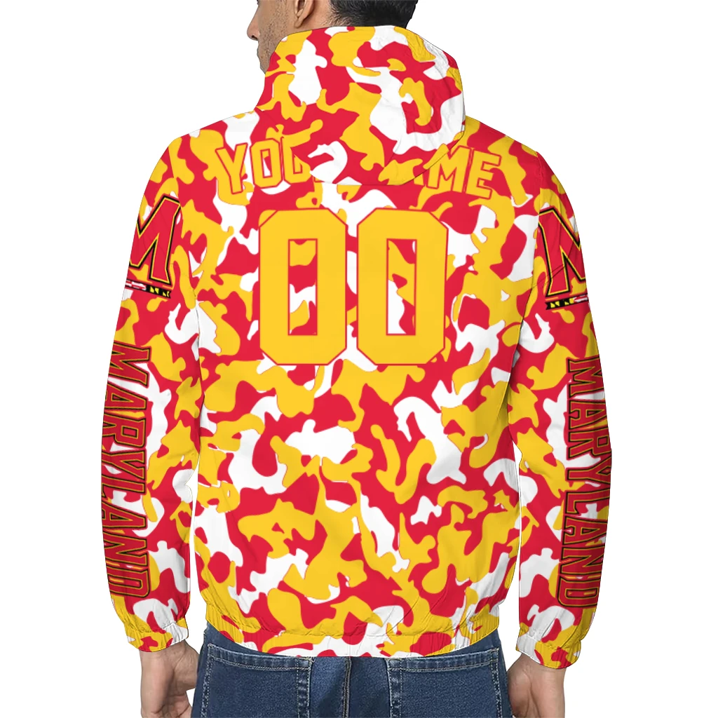 customized maryland terrapins camouflage mashup red windbreaker jacket trendy customized maryland terrapins camouflage mashup red windbreaker jacket trendy