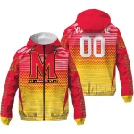 customized maryland terrapins pattern layers red windbreaker jacket best selling
