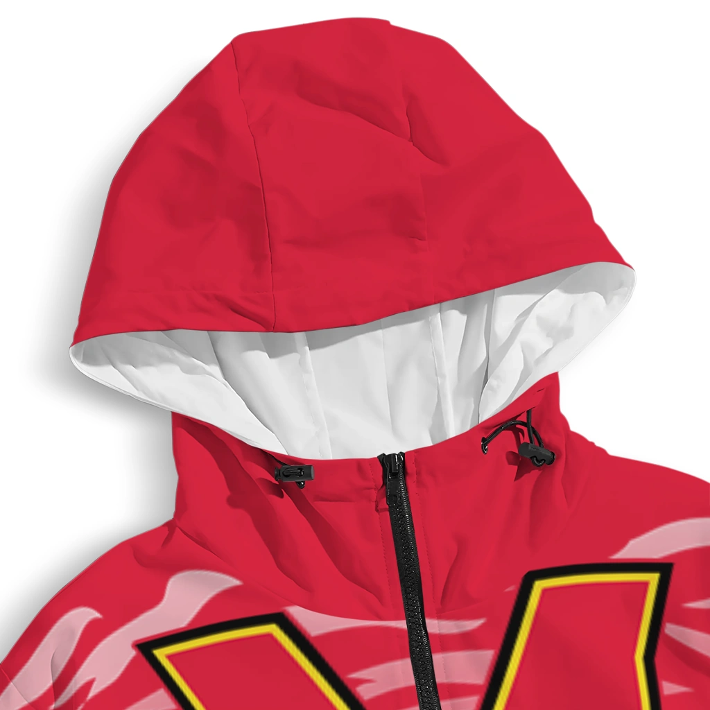 customized maryland terrapins pattern layers red windbreaker jacket premium grade customized maryland terrapins pattern layers red windbreaker jacket premium grade