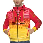 customized maryland terrapins pattern layers red windbreaker jacket best selling