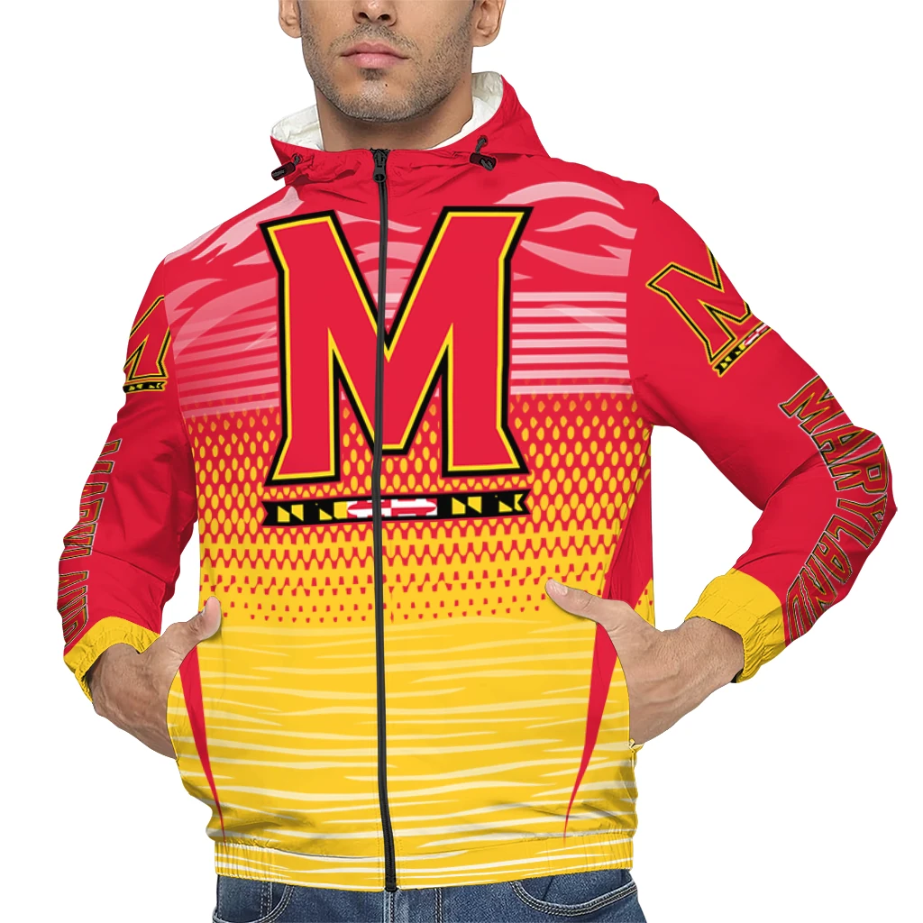 customized maryland terrapins pattern layers red windbreaker jacket top rated customized maryland terrapins pattern layers red windbreaker jacket top rated