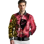 customized maryland terrapins skull cluster red varsity jacket best selling