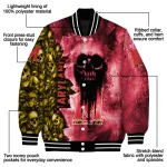 customized maryland terrapins skull cluster red varsity jacket best selling