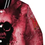 customized maryland terrapins skull cluster red varsity jacket best selling