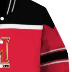 customized maryland terrapins stripe statement red black varsity jacket best selling