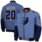 customized memphis grizzlies chevron style blue bomber jacket best selling