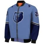 customized memphis grizzlies chevron style blue bomber jacket best selling