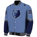 customized memphis grizzlies chevron style blue varsity jacket best selling