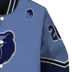 customized memphis grizzlies chevron style blue varsity jacket best selling