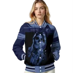 customized memphis grizzlies reaper hands blue black varsity jacket best selling