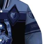 customized memphis grizzlies reaper hands blue black varsity jacket best selling
