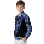 customized memphis grizzlies reaper hands blue black varsity jacket best selling