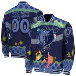 customized memphis grizzlies spongebob playtime blue varsity jacket best selling