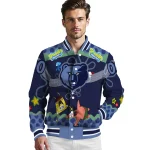 customized memphis grizzlies spongebob playtime blue varsity jacket best selling