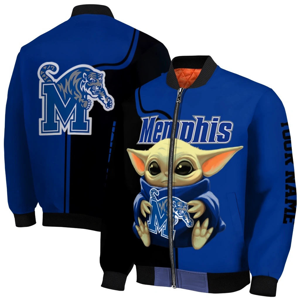 customized memphis tigers adorable yoda blue black bomber jacket best selling customized memphis tigers adorable yoda blue black bomber jacket best selling