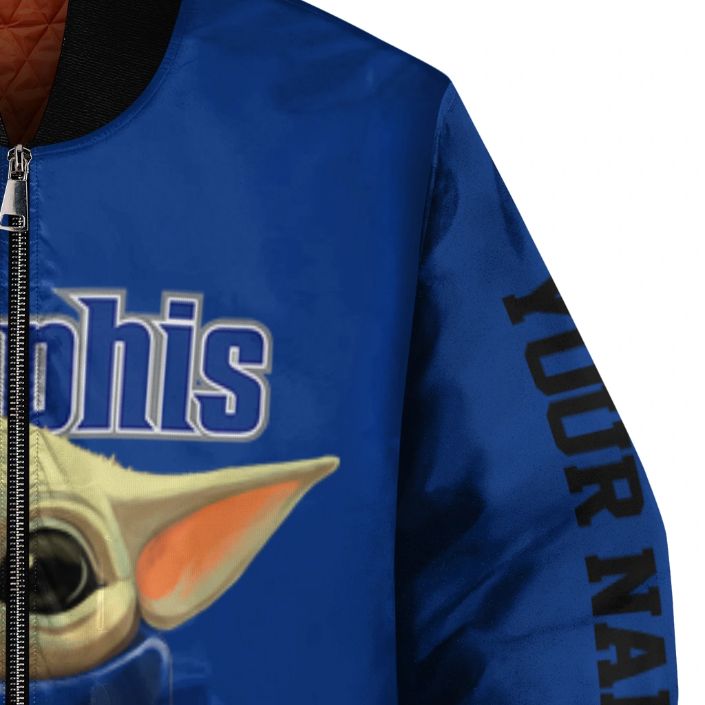 customized memphis tigers adorable yoda blue black bomber jacket premium grade customized memphis tigers adorable yoda blue black bomber jacket premium grade