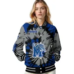 customized memphis tigers burst splatter blue varsity jacket best selling
