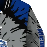 customized memphis tigers burst splatter blue varsity jacket best selling