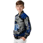 customized memphis tigers burst splatter blue varsity jacket best selling