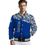 customized memphis tigers camouflage splash blue varsity jacket best selling