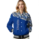 customized memphis tigers camouflage splash blue varsity jacket best selling