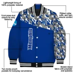 customized memphis tigers camouflage splash blue varsity jacket best selling